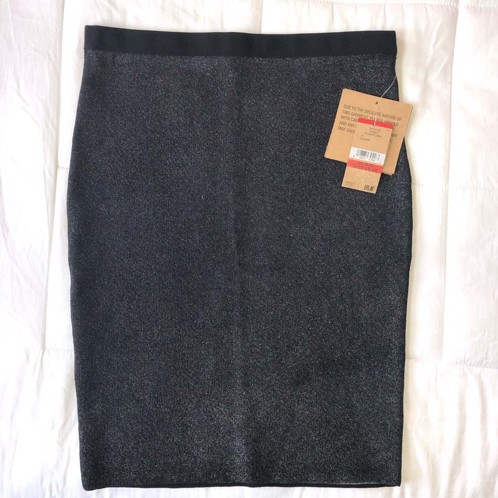 Rachel Roy Holiday Special Occasion Pencil Skirt Black iridescent size XS.